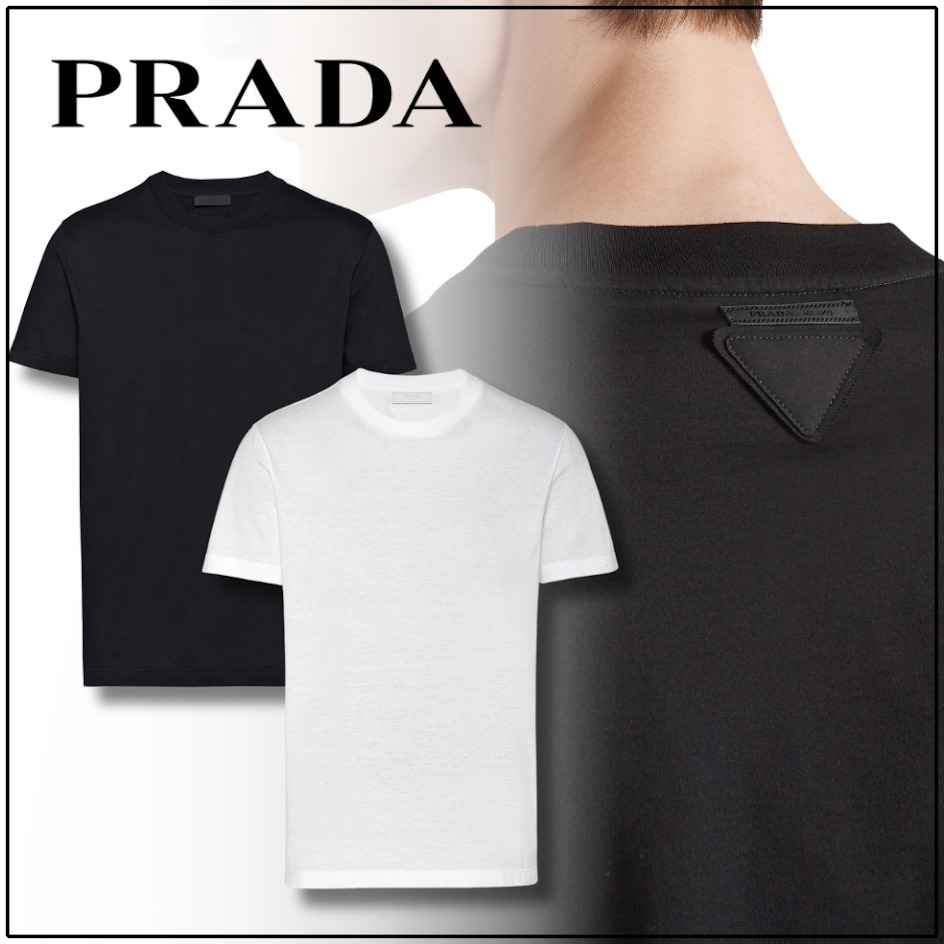国内買付【PRADA】すぐ届く 3パック コットンジャージーTシャツ
