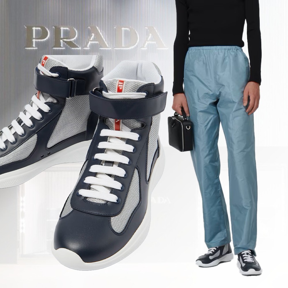 【洗練&スポーティ】PRADA アメリカズカップレザースニーカー
