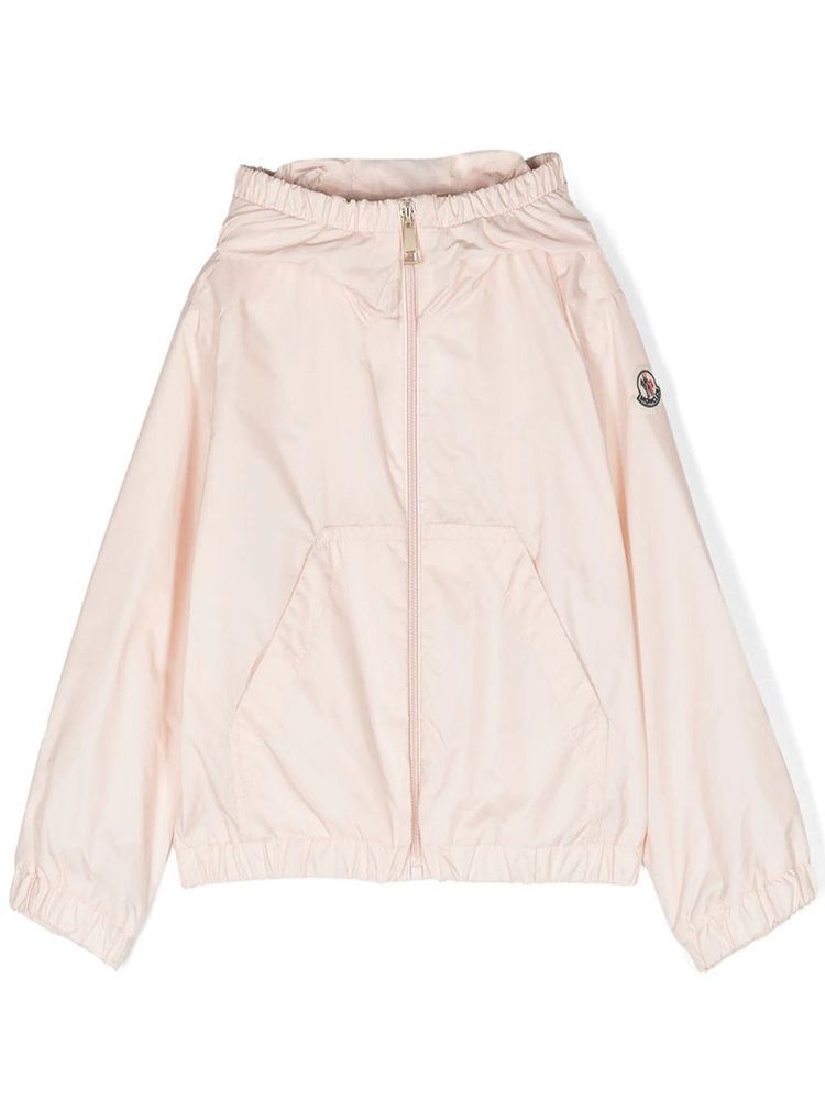 キッズアウター MONCLER KIDS Girls Prague Hooded Rain Jacket Light Pink