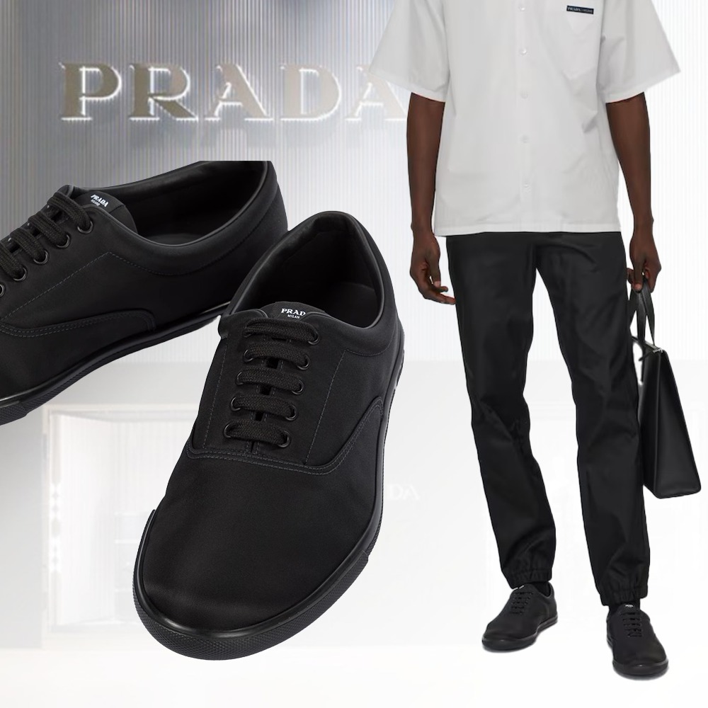 【ミニマルでモダン】PRADA ナイロンスニーカー ブラック