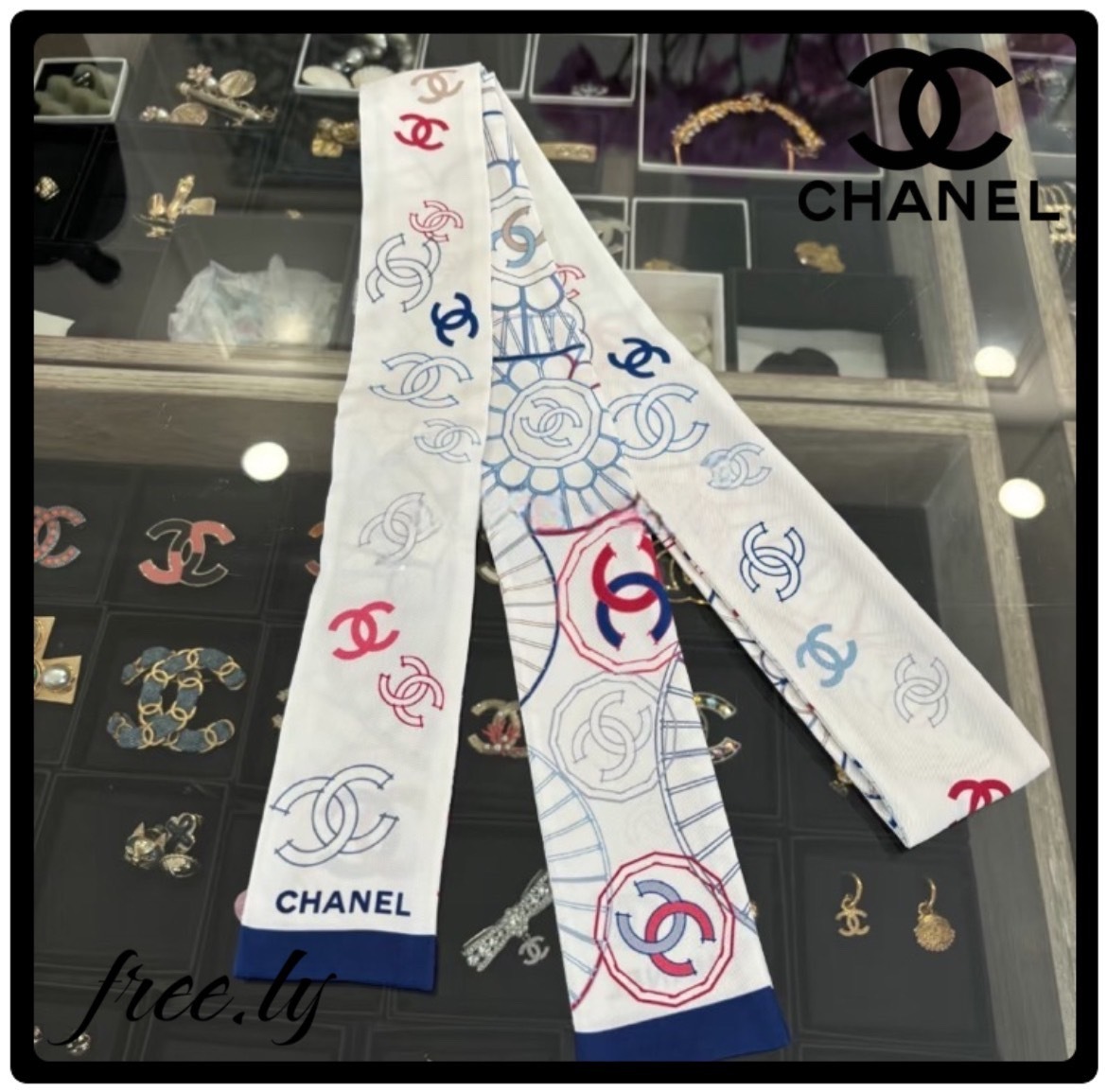 【colorfulロゴが上品で華やか♡】CHANEL スカーフ
