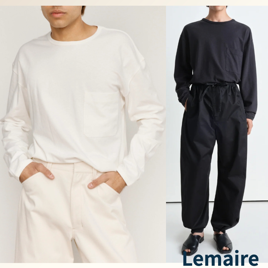 あると便利《Lemaire》ボクシーフィットロングスリーブTシャツ