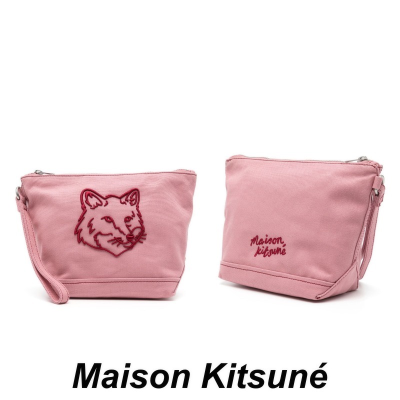 Maison Kitsune フォックスヘッド クラッチバッグ