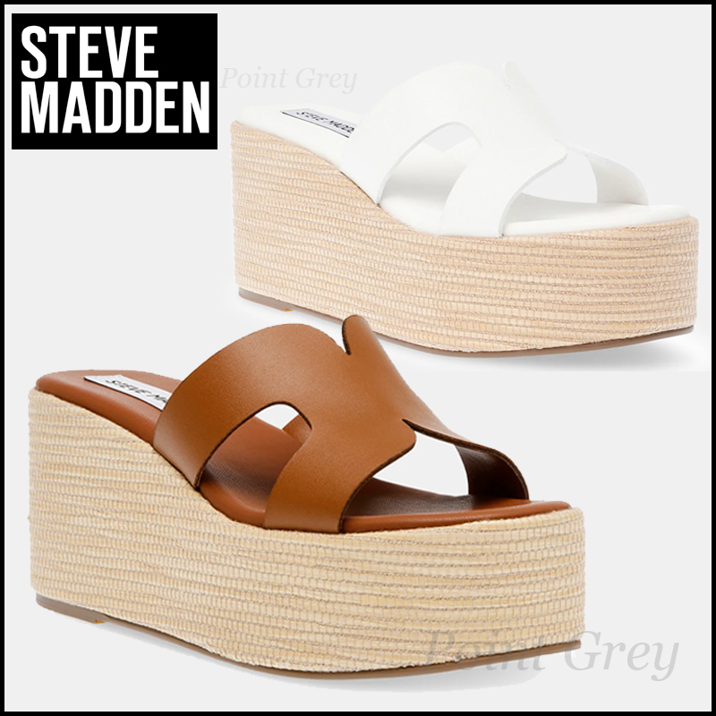 Steve Madden☆ 本革レザー・厚底ウェッジサンダル