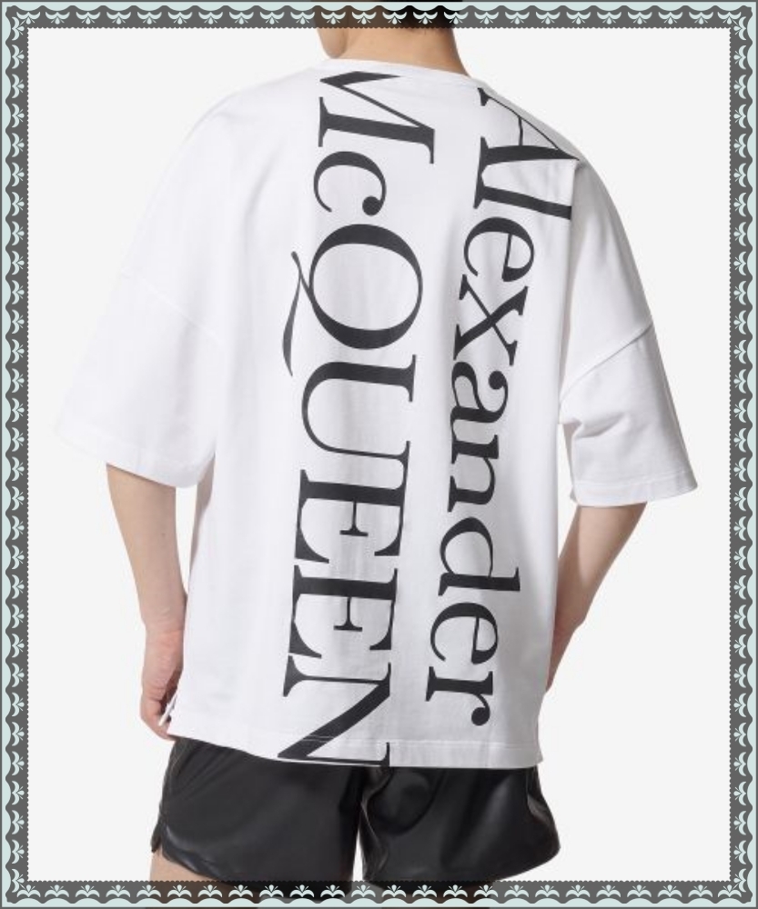 ★alexander mcqueen★ Exploded Logo Overfit Short Sleeve T-S