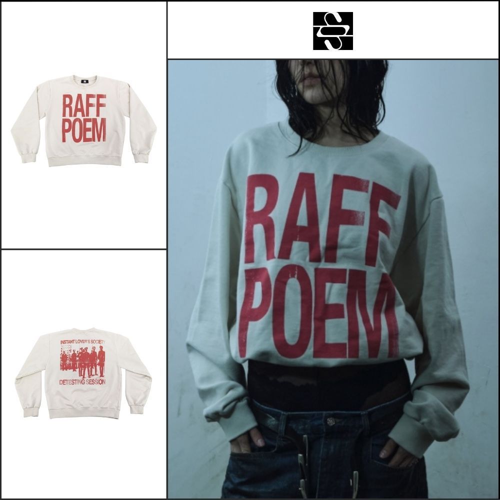 【SUNDAYOFFCLUB】RAFF POEM Heavy Terry Sweatshirt Vintage