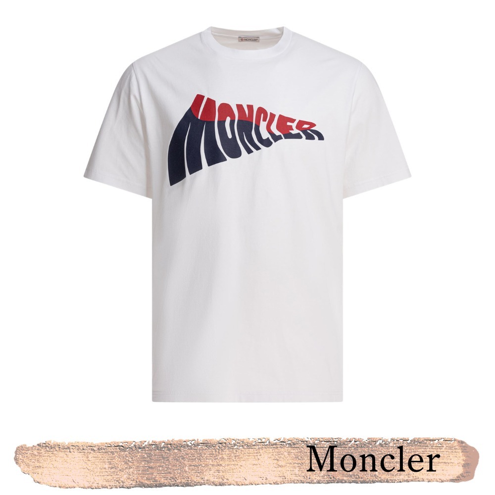 Moncler☆関税込☆フロントロゴ 半袖 ホワイト Tシャツ