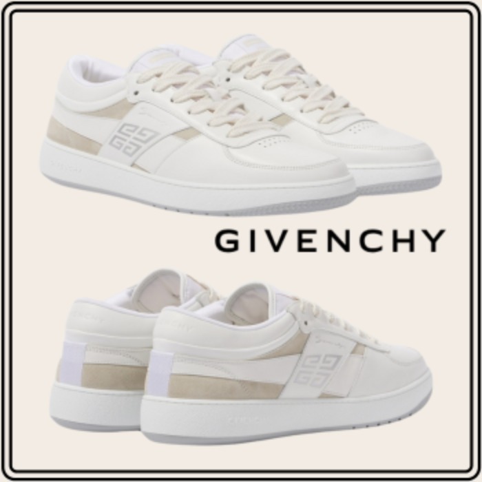 【GIVENCHY】4G スエードトリム レザー スニーカー White/Beige