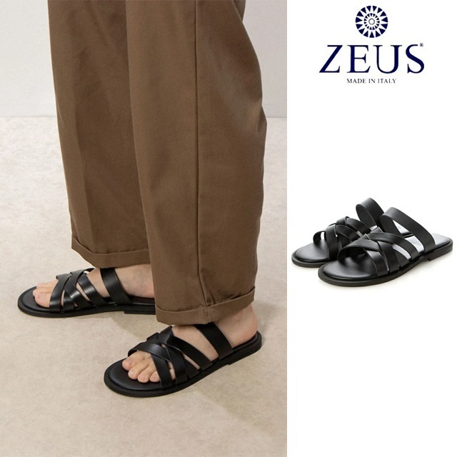 即納 ゼウス ZEUS レザークロスサンダル 21213