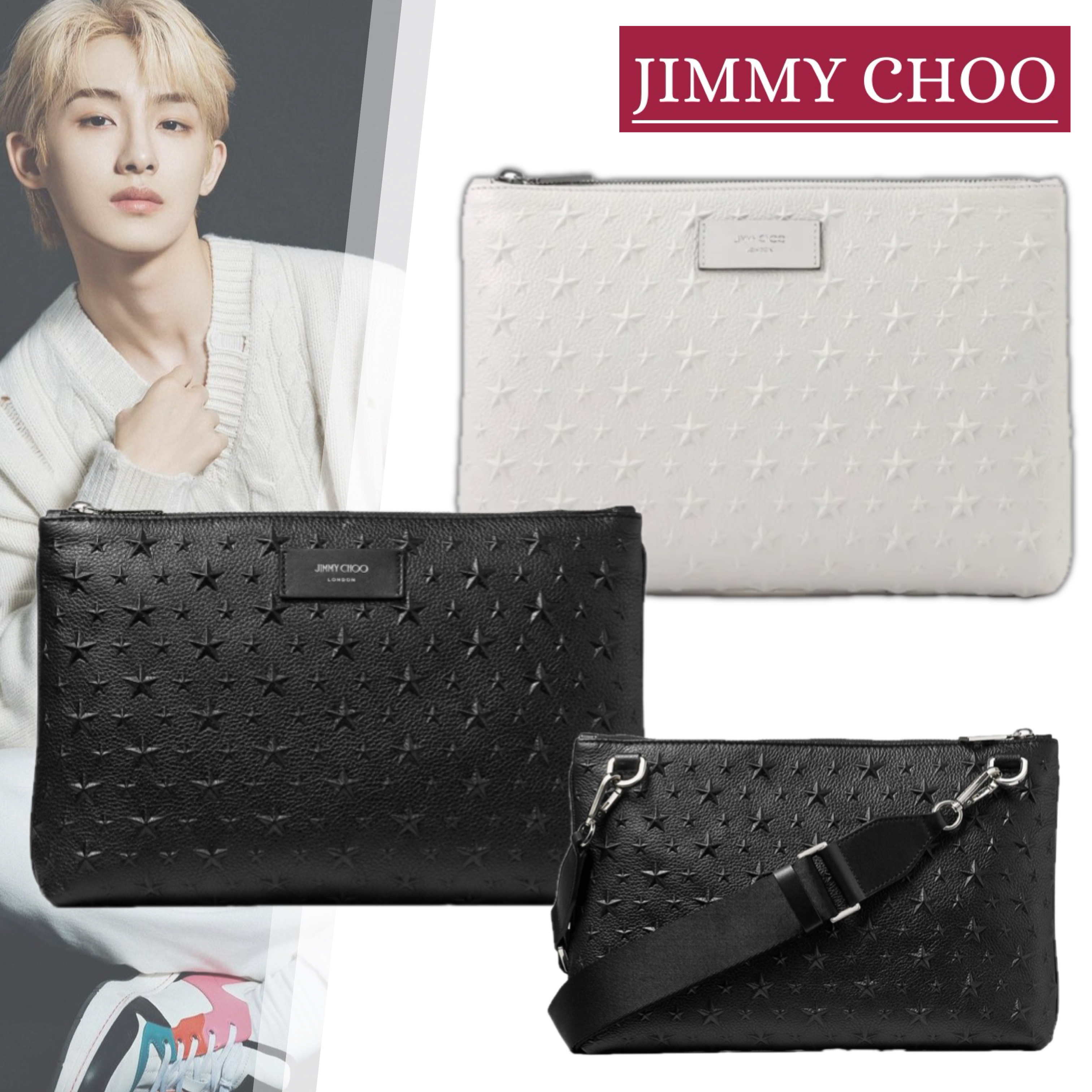 国内直営【JIMMY CHOO】Kimi-N レザークロスボディバック 送料込