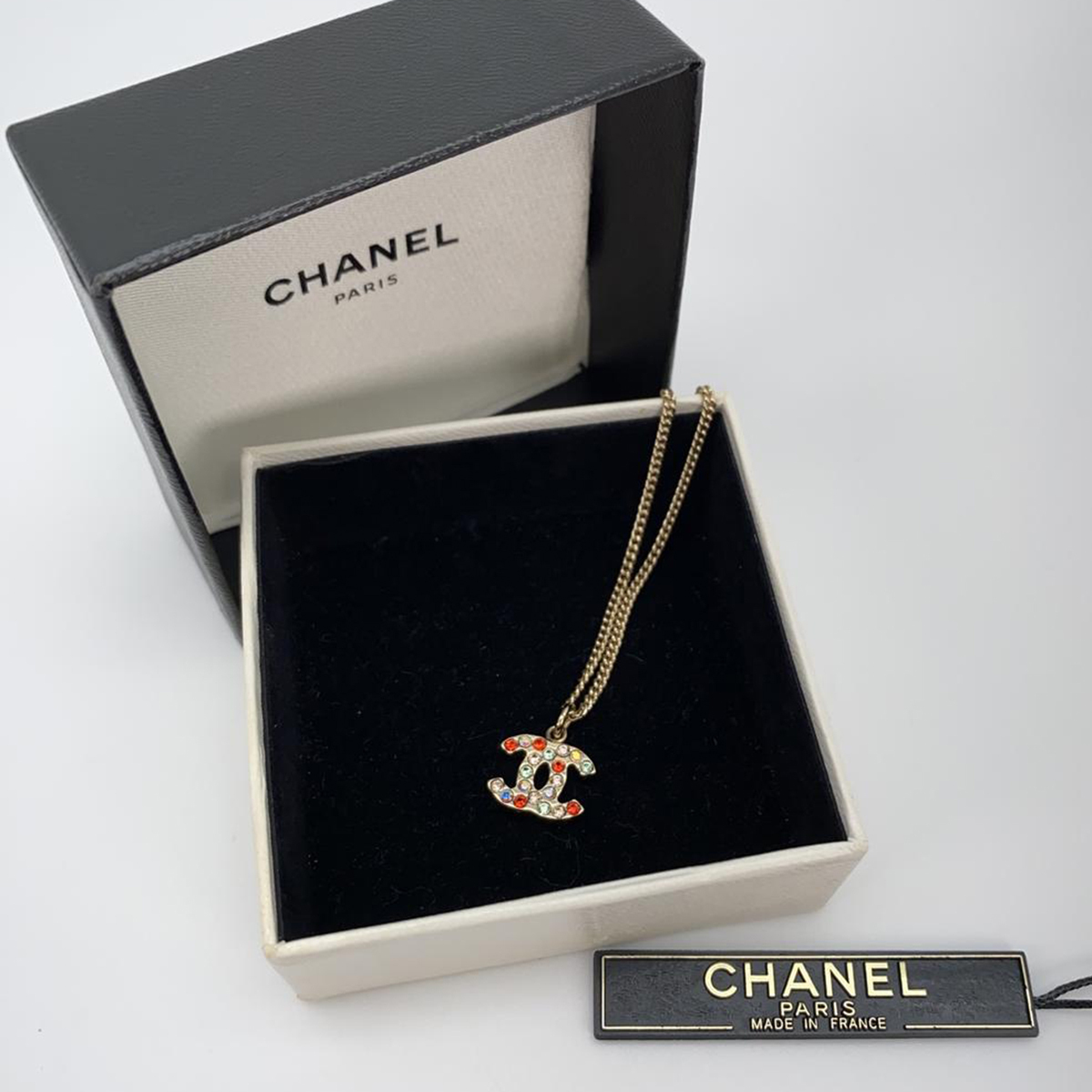 シャネル CHANEL ココマーク ネックレス マルチカラー 8855