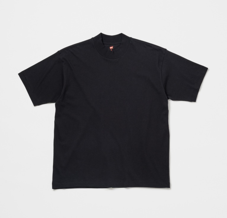 《Hanes for BIOTOP》USコットンモックネックパックTシャツ