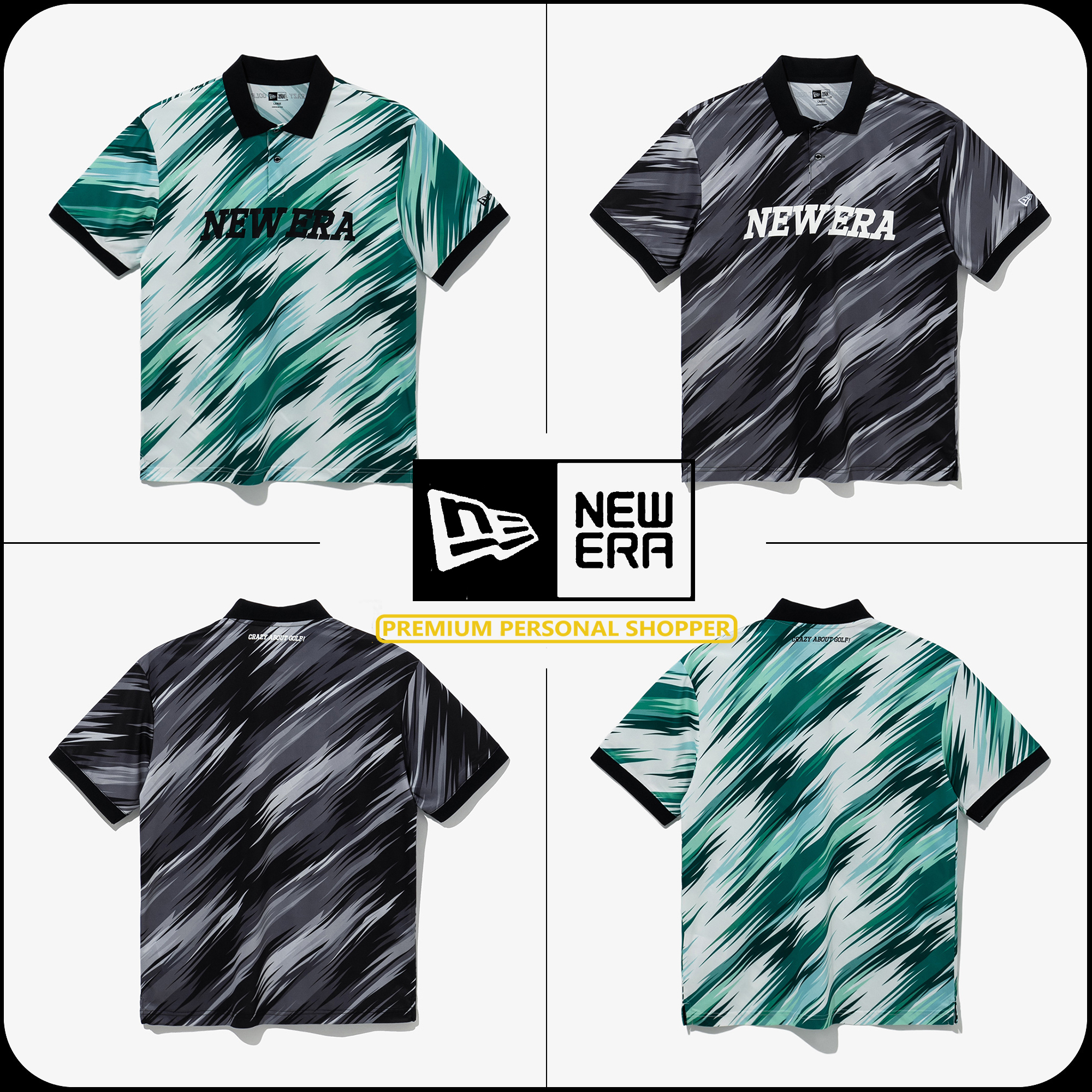 [New Era]★25SS★GOLF SS TECH PALM LEAF CAMO POLO T-SHIRTS