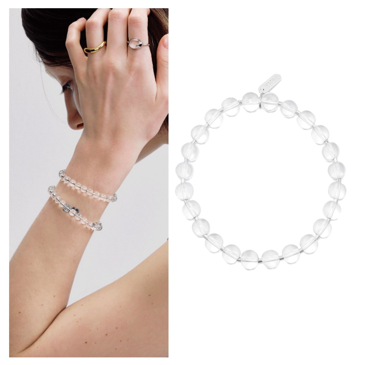 ブレスレット Numbering Clear Quartz Bracelet #7909 5BNY884