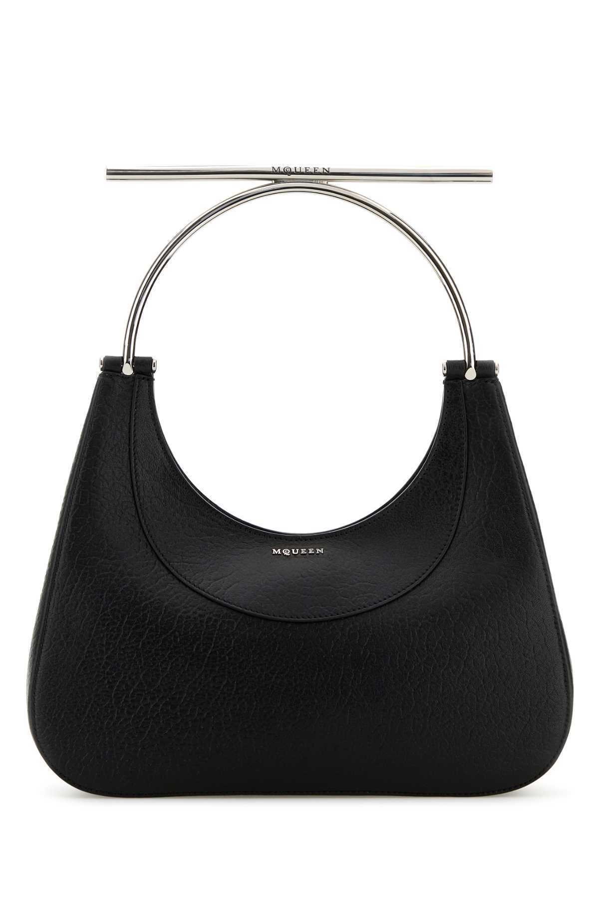 【関税&送料込】Alexander Mcqueen Black Leather Cross-Bar Ha