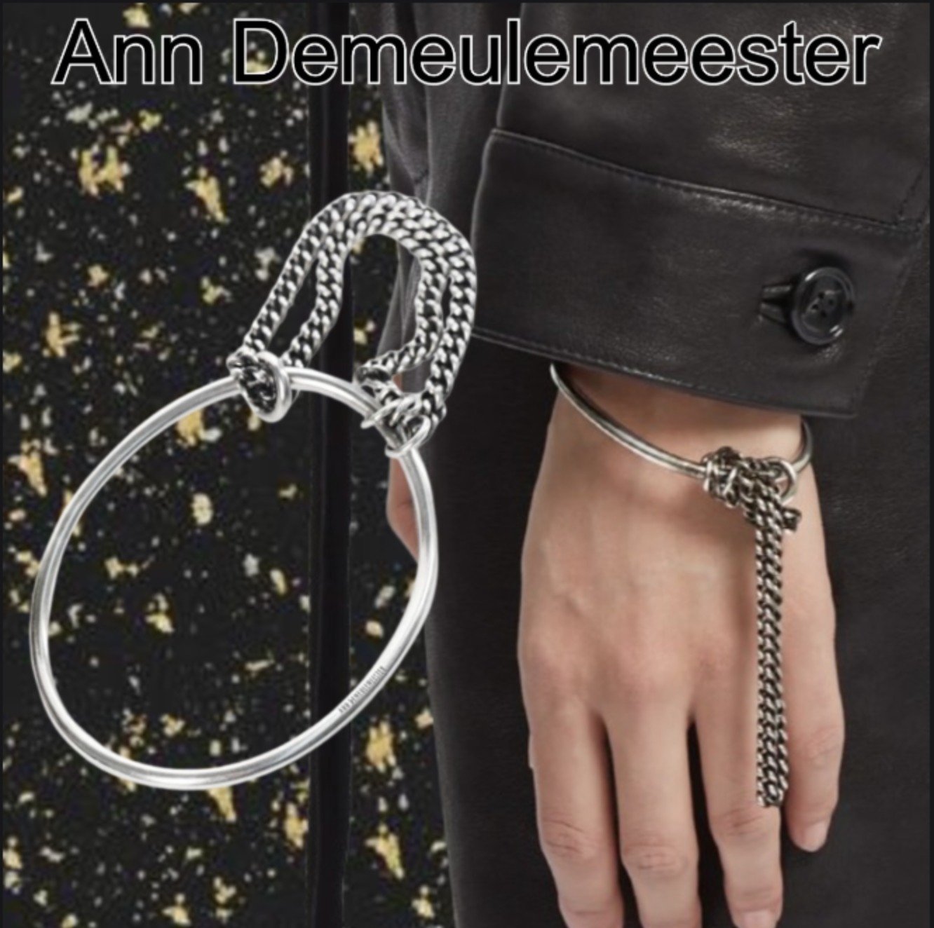 【Ann Demeulemeester】Vokko Bangle With Chainチェーンブレス