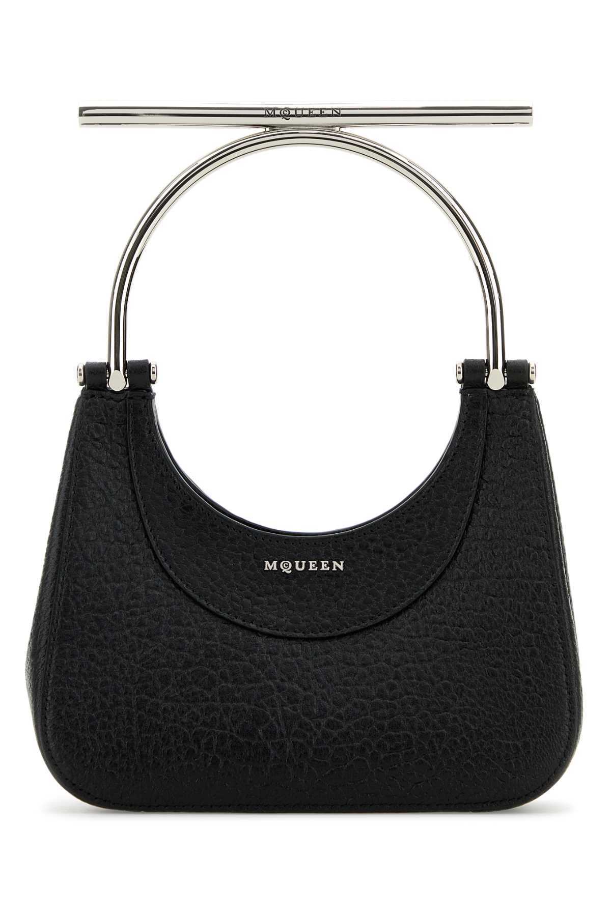 【関税&送料込】Alexander Mcqueen Black Leather Mini Cross-B