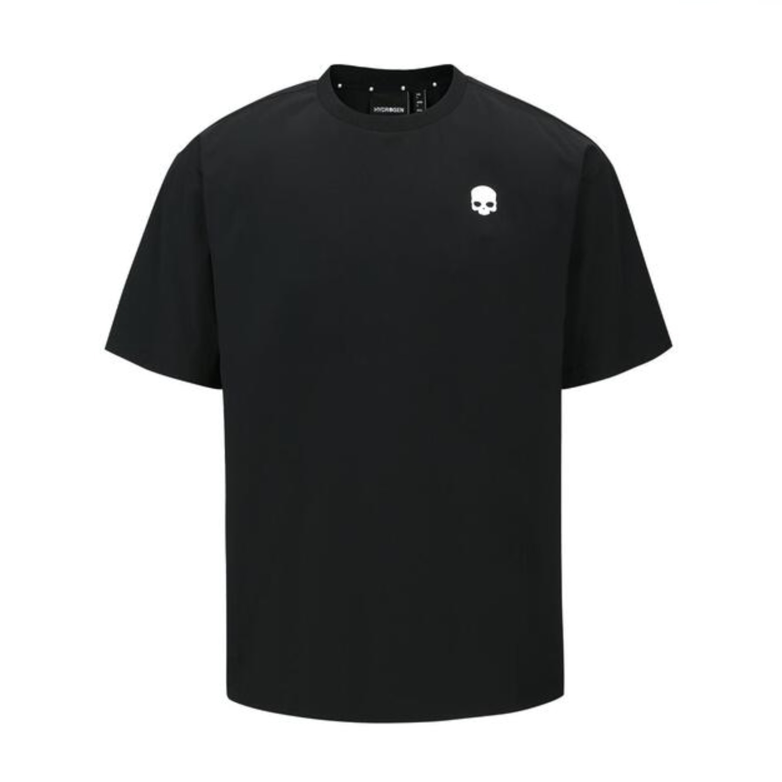 Hydrogen ロゴ ウーブン クルーネック 半袖Tシャツ/ナイロン Hydrogen ロゴ ウーブン クルーネック 半袖Tシャツ/ナイロン