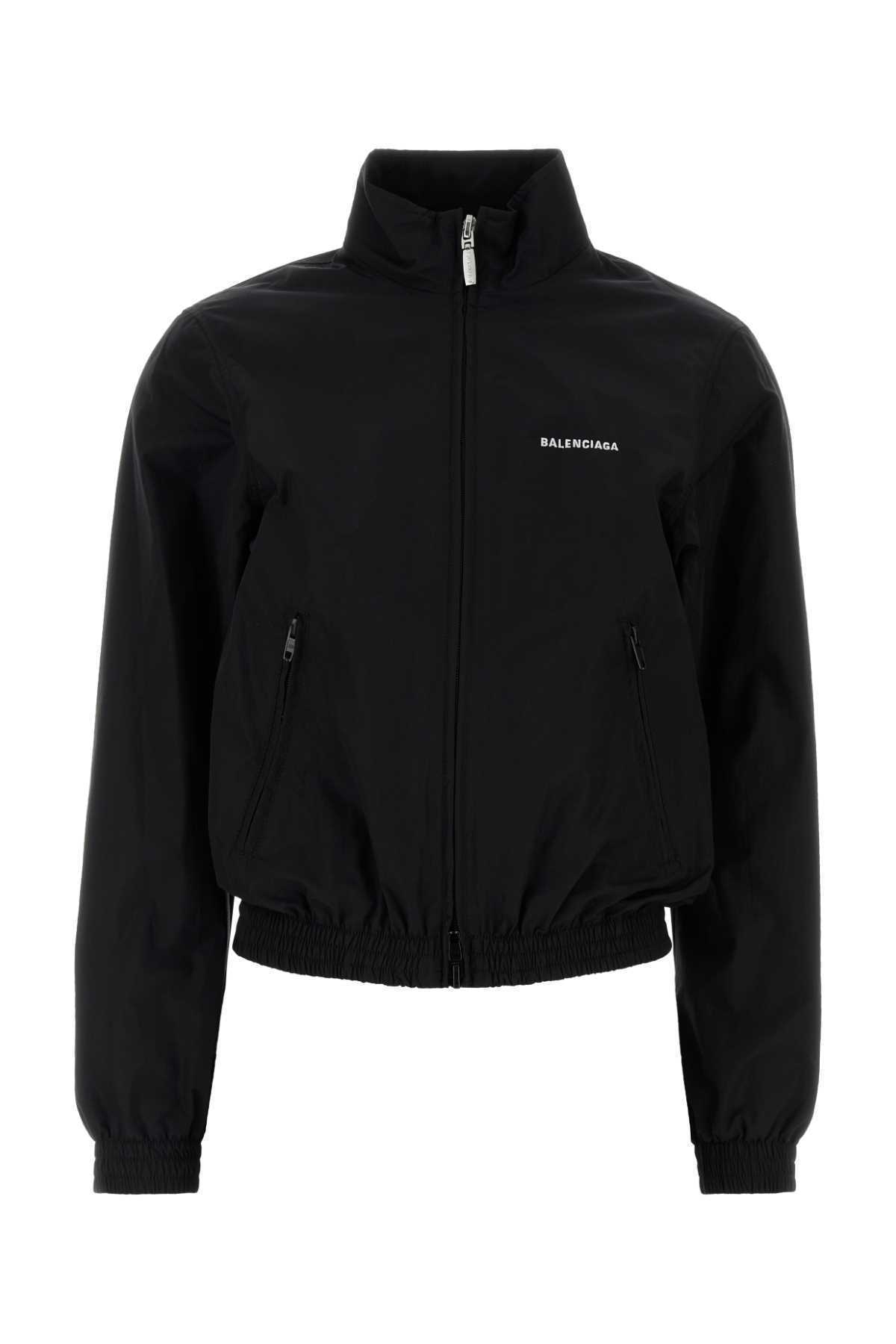 【関税&送料込】Balenciaga Black Cotton And Nylon Windbreake