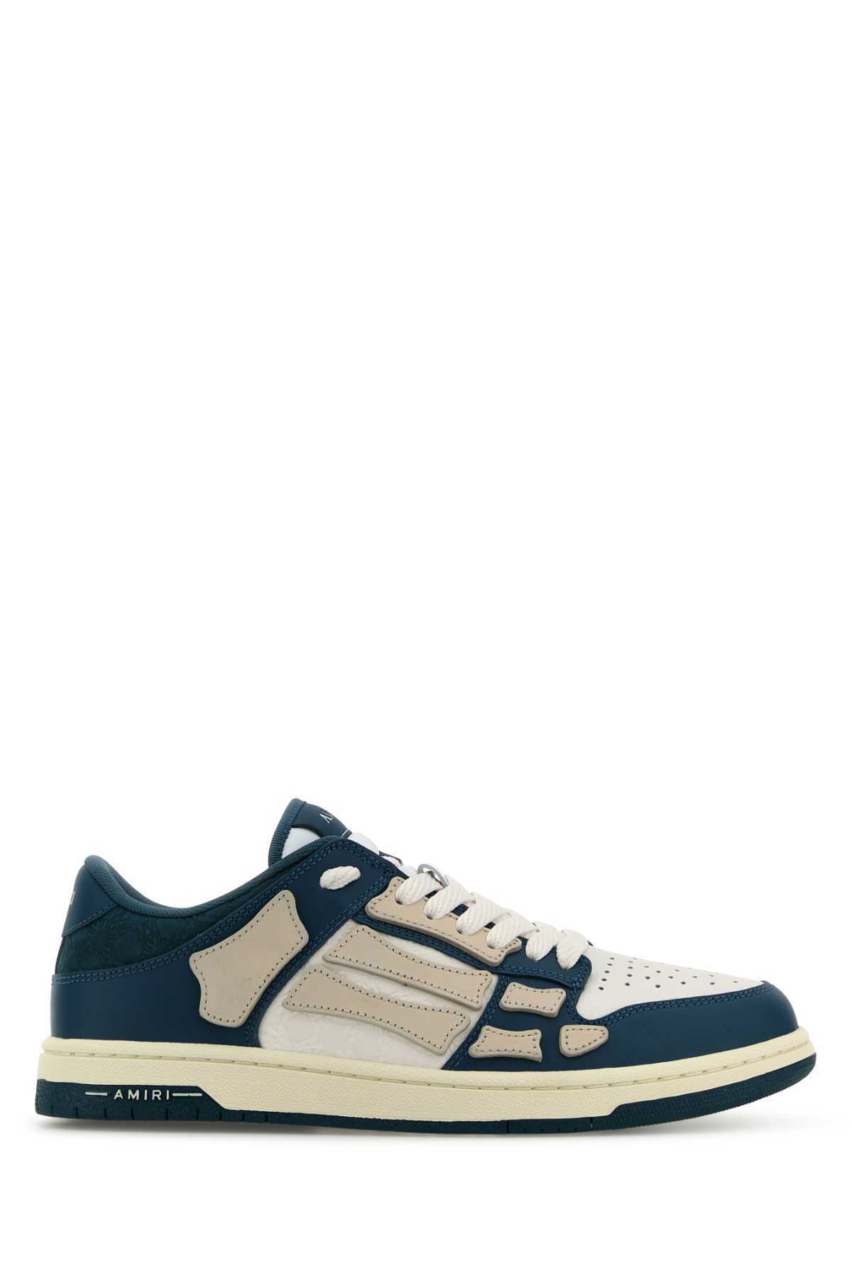 【関税&送料込】Amiri Two-Tone Leather Skel Sneakers