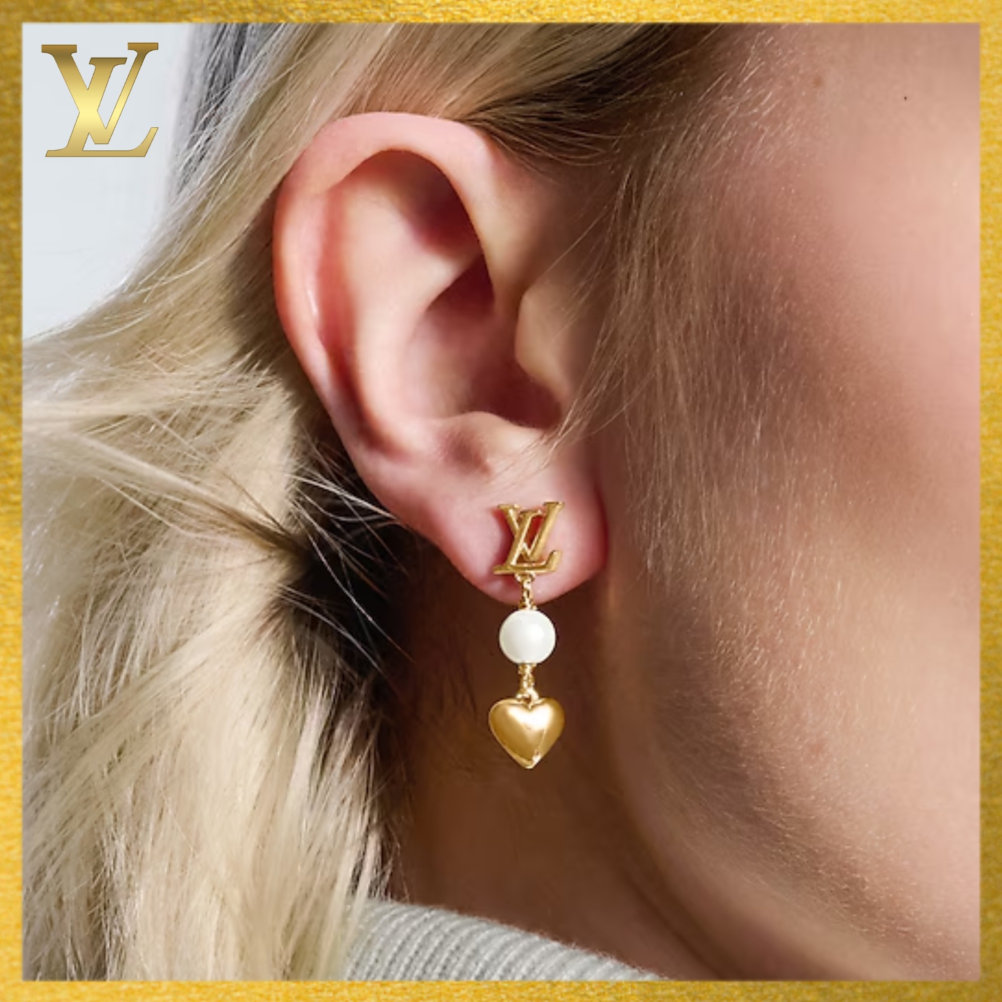 【LOUIS VUITTON】アシンメトリー ピアス ブルーミング パール
