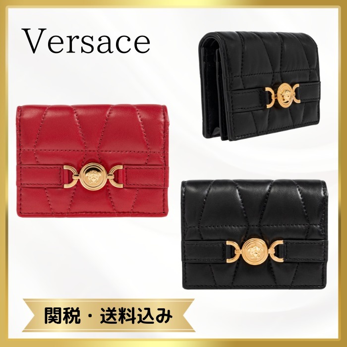 関税・送料込【VERSACE】メデューサ ラムスキン ウォレット