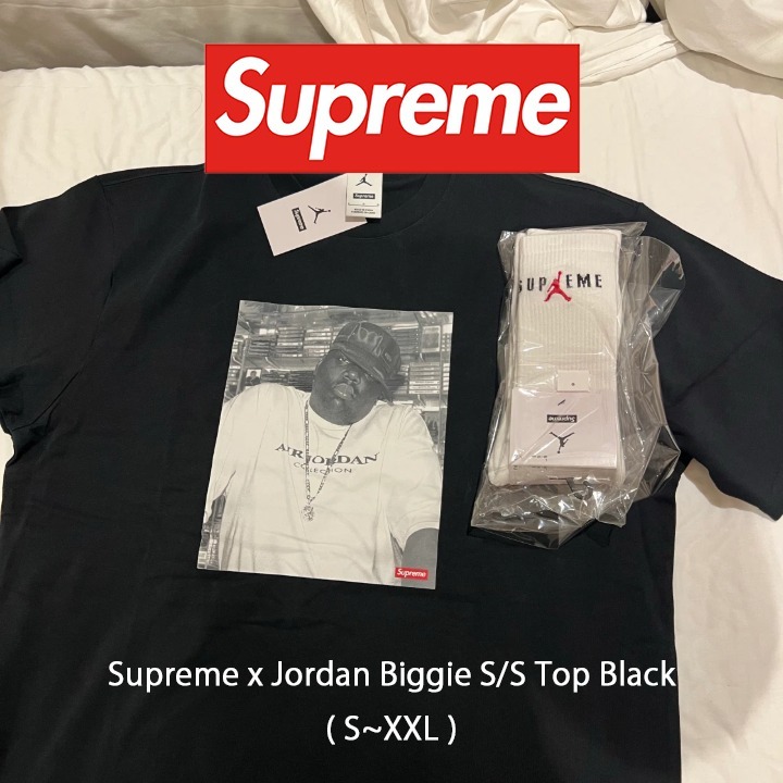 【Supreme x Jordan】 正規品★ Biggie S/S Top Black