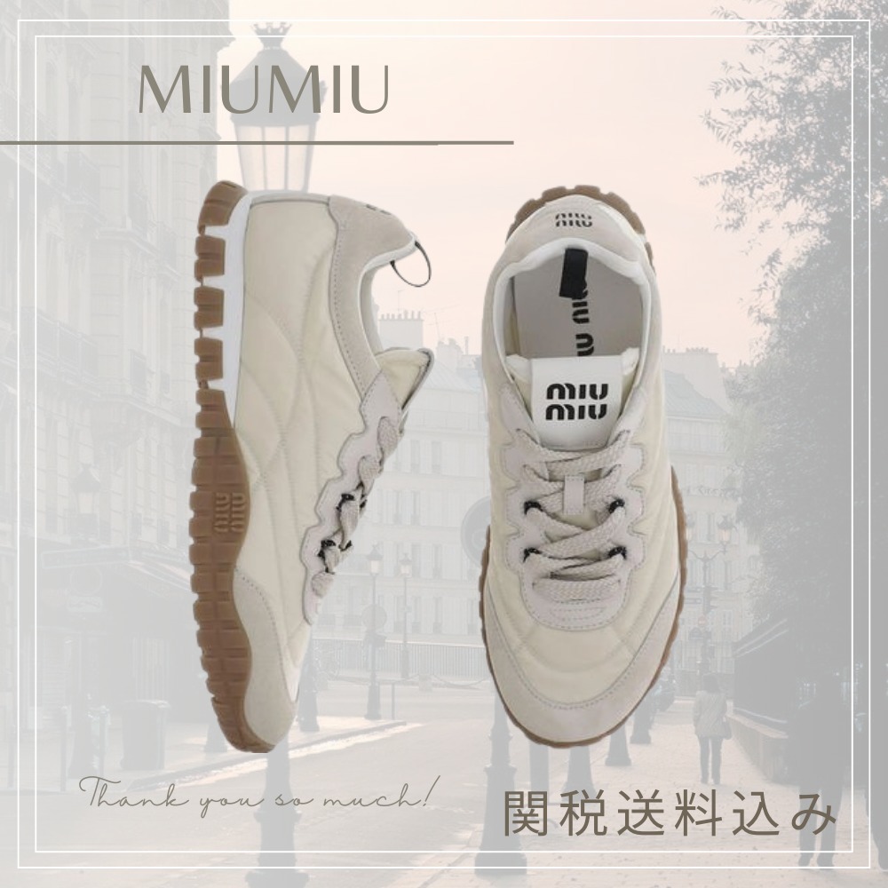 [MIUMIU] ミュウミュウ スニーカー スエード ホワイト