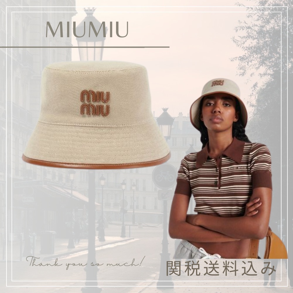[MIUMIU] ミュウミュウ キャンバス バケットハット