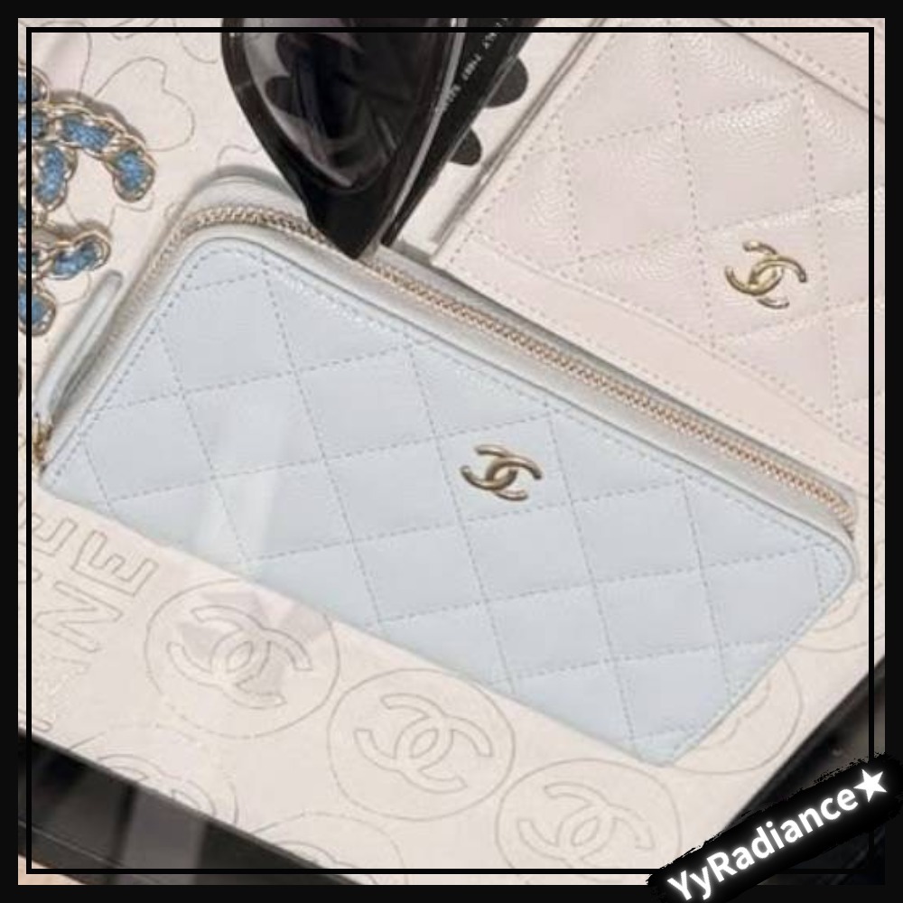 【大人上品な爽やかカラー♡】CHANEL 長財布