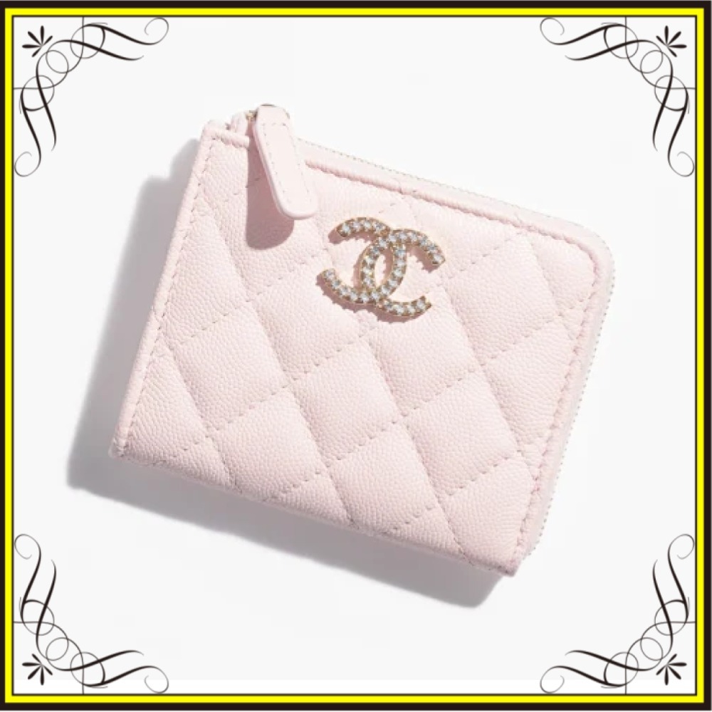 【CHANEL】シャネル スモール ジップ ウォレット ミニ財布 ロゴ