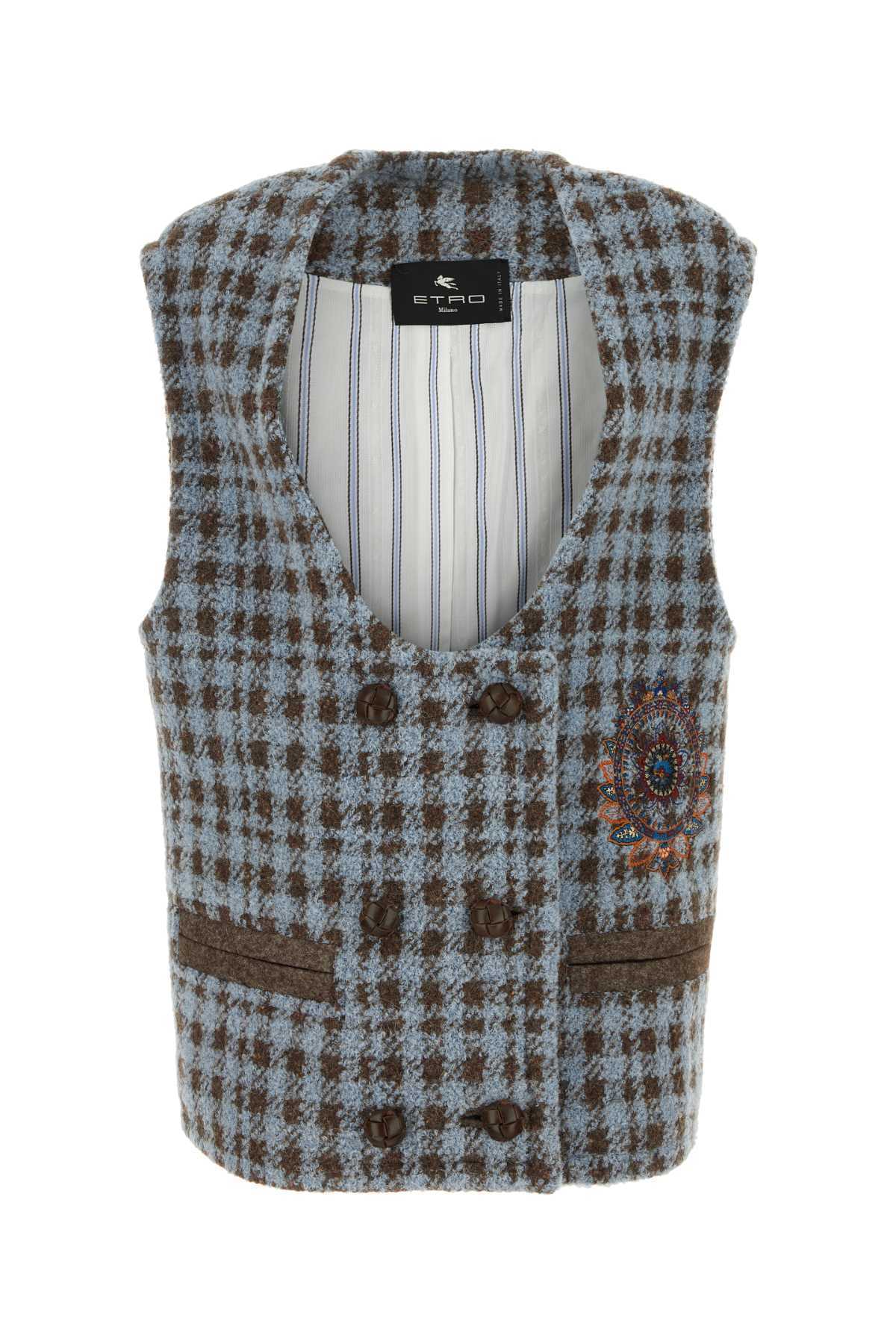 【関税&送料込】Etro Embroidered Wool Blend Vest