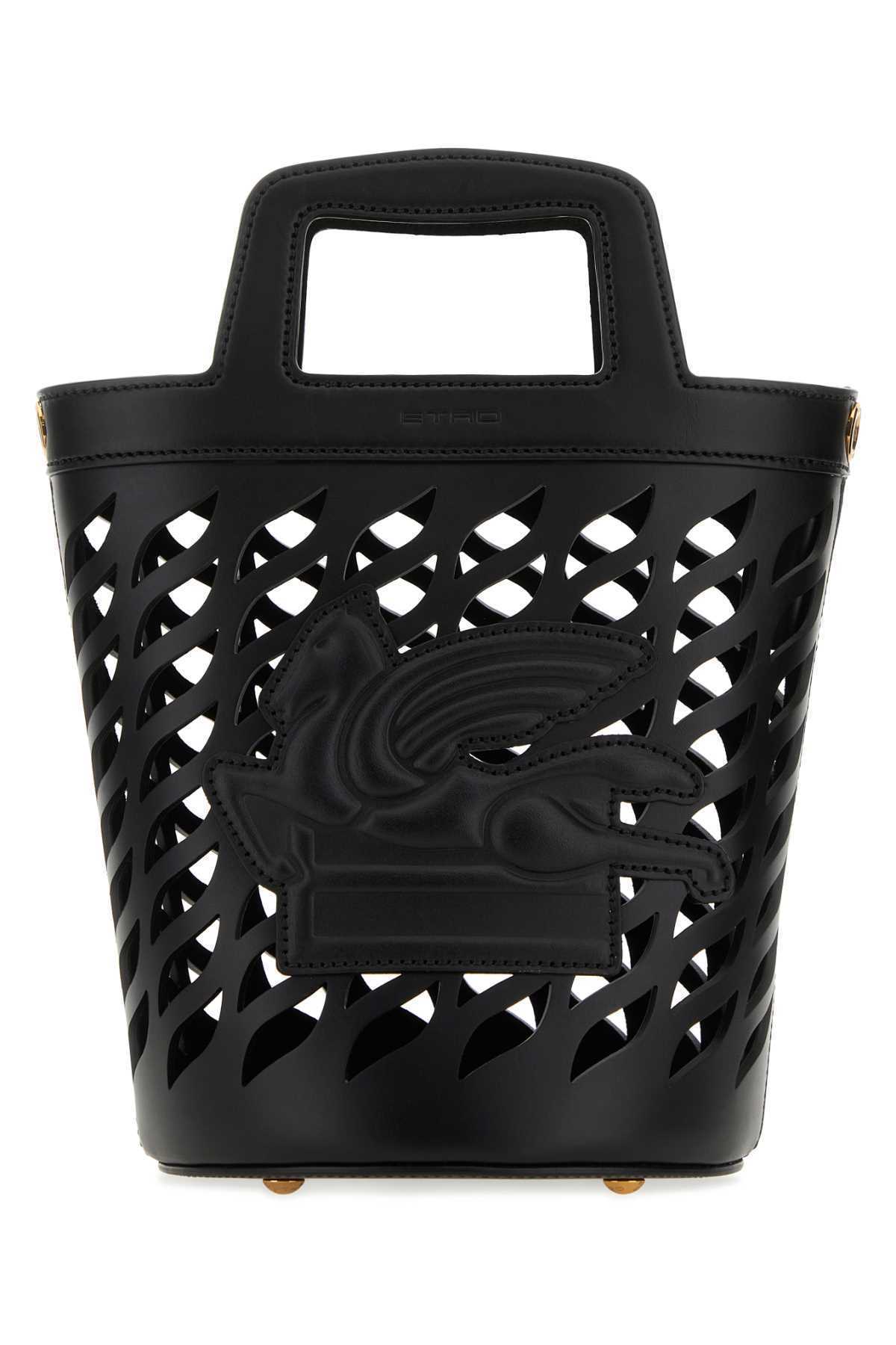 【関税&送料込】Etro Black Leather Bucket Bag