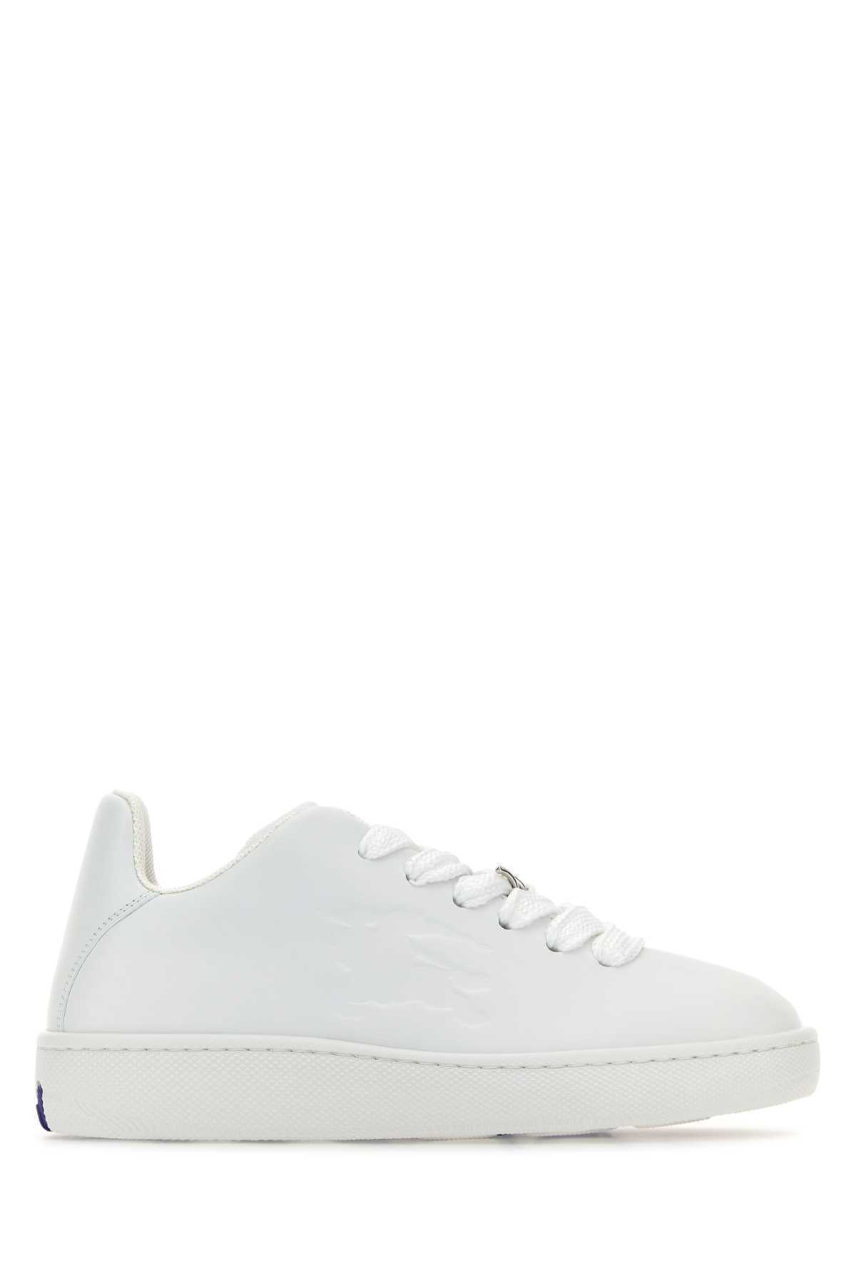 【関税&送料込】Burberry White Leather Sneakers