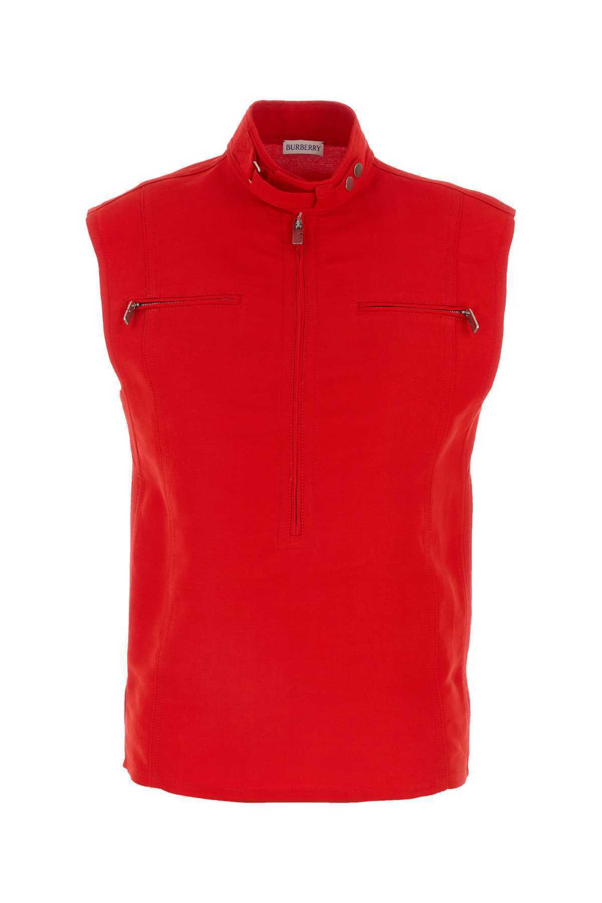 【関税&送料込】Burberry Red Canvas Vest