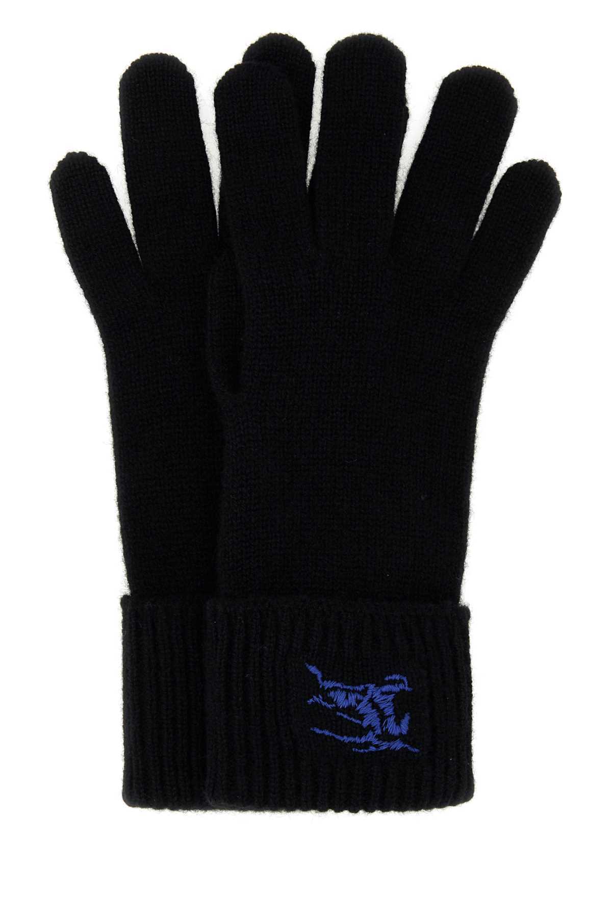 【関税&送料込】Burberry Black Cashmere Blend Gloves