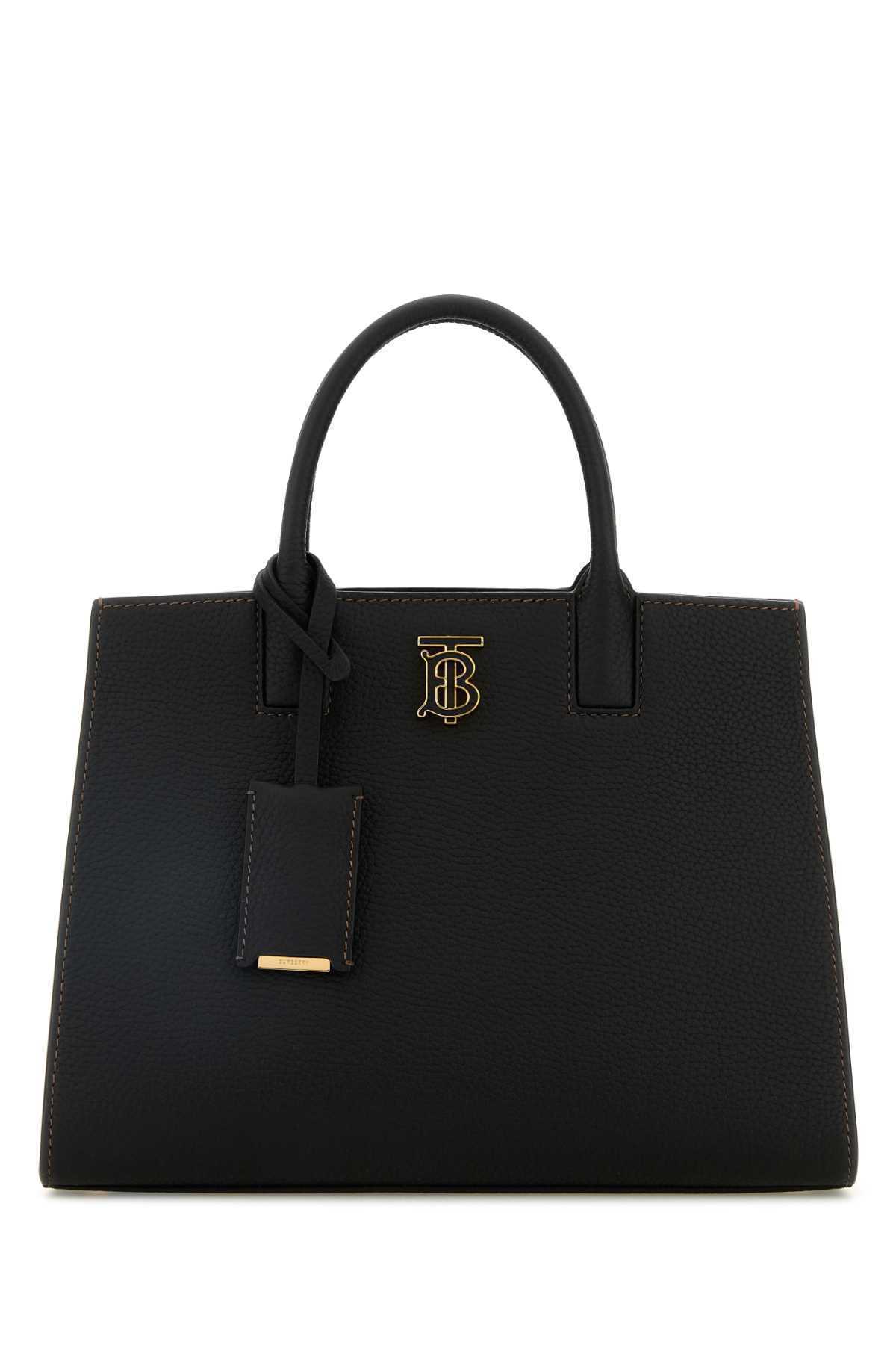 【関税&送料込】Burberry Black Leather Shopping Bag
