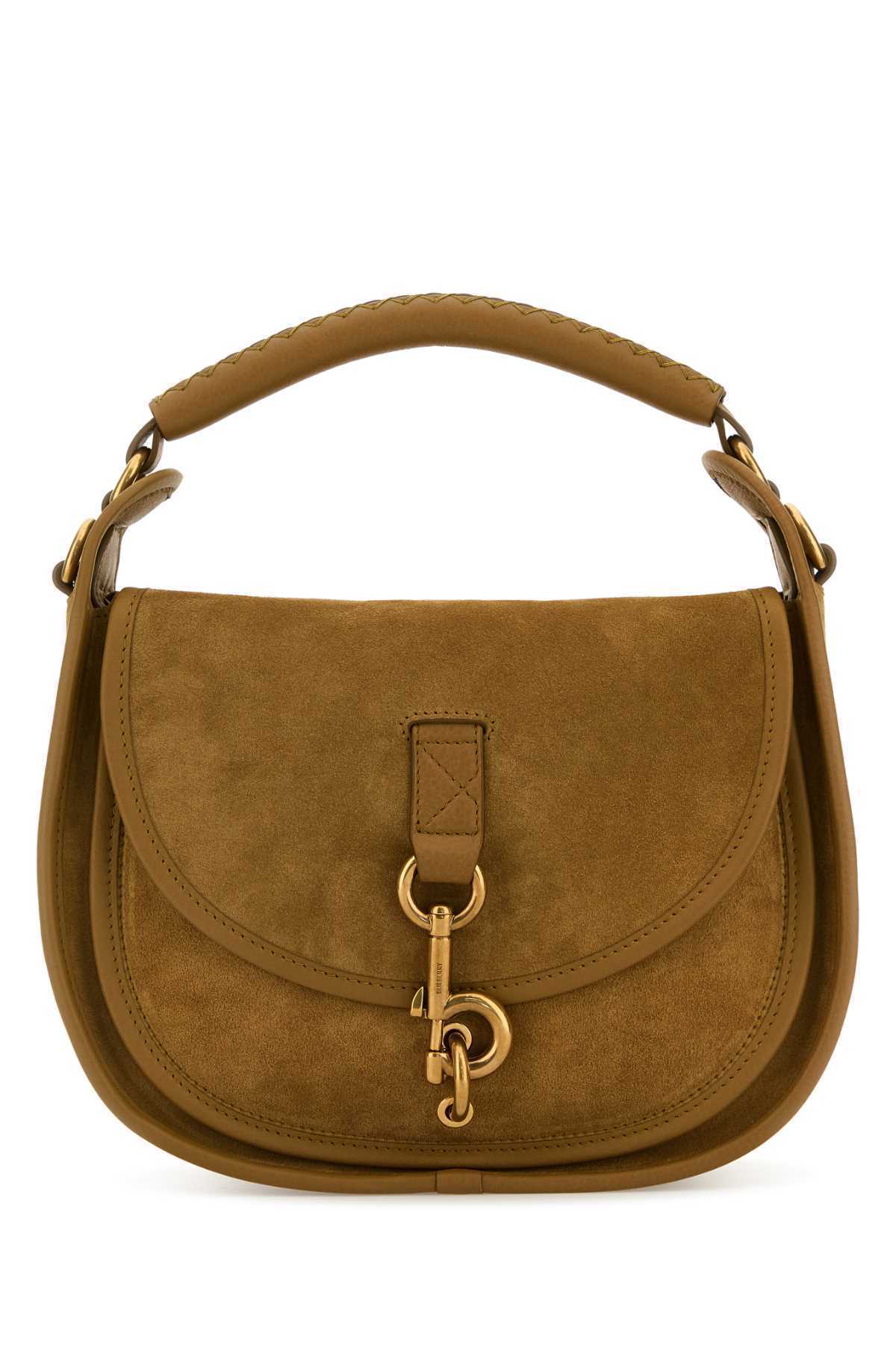 【関税&送料込】Burberry Camel Suede Hebden Handbag