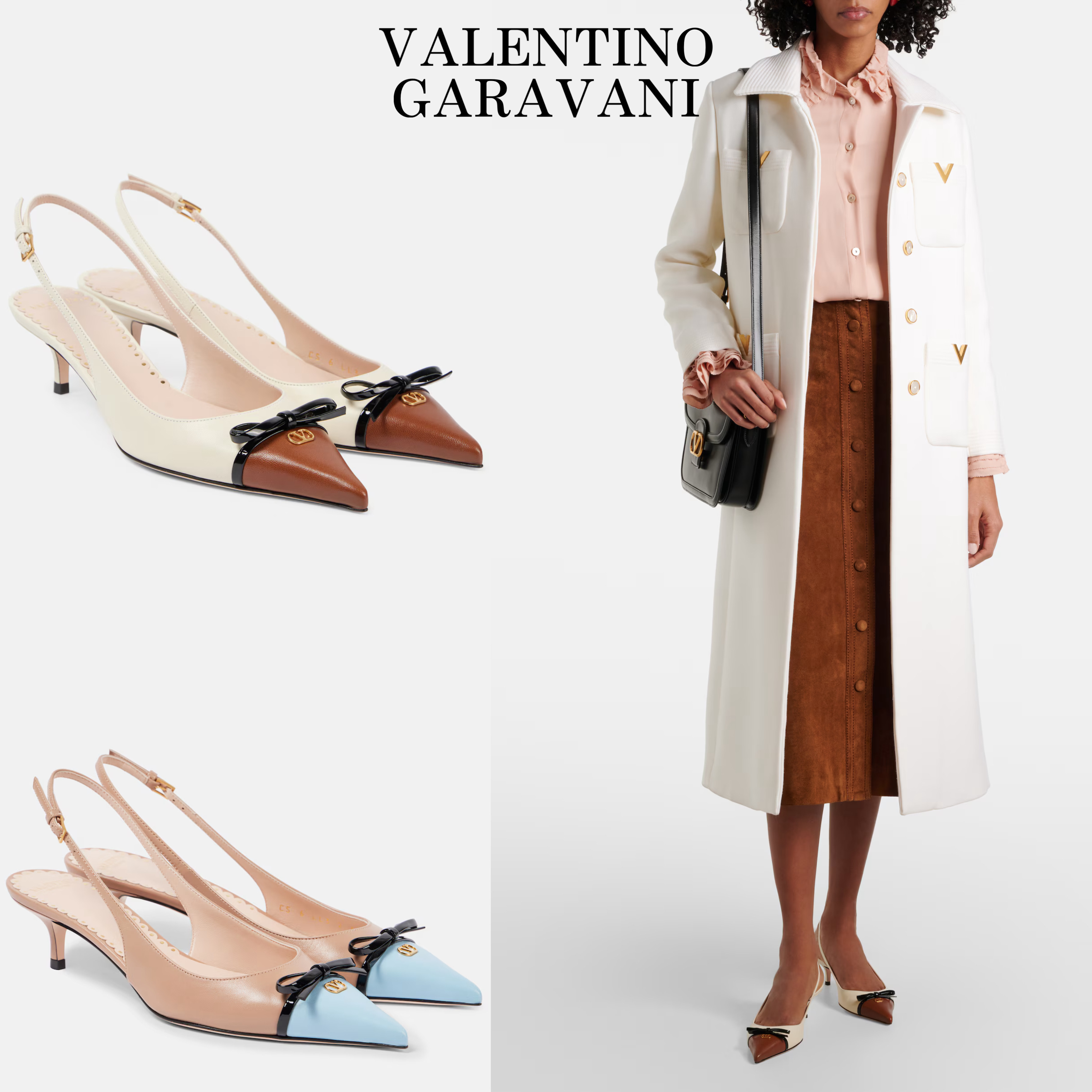 *VALENTINO* レザースリングバックパンプス Bepointy 45
