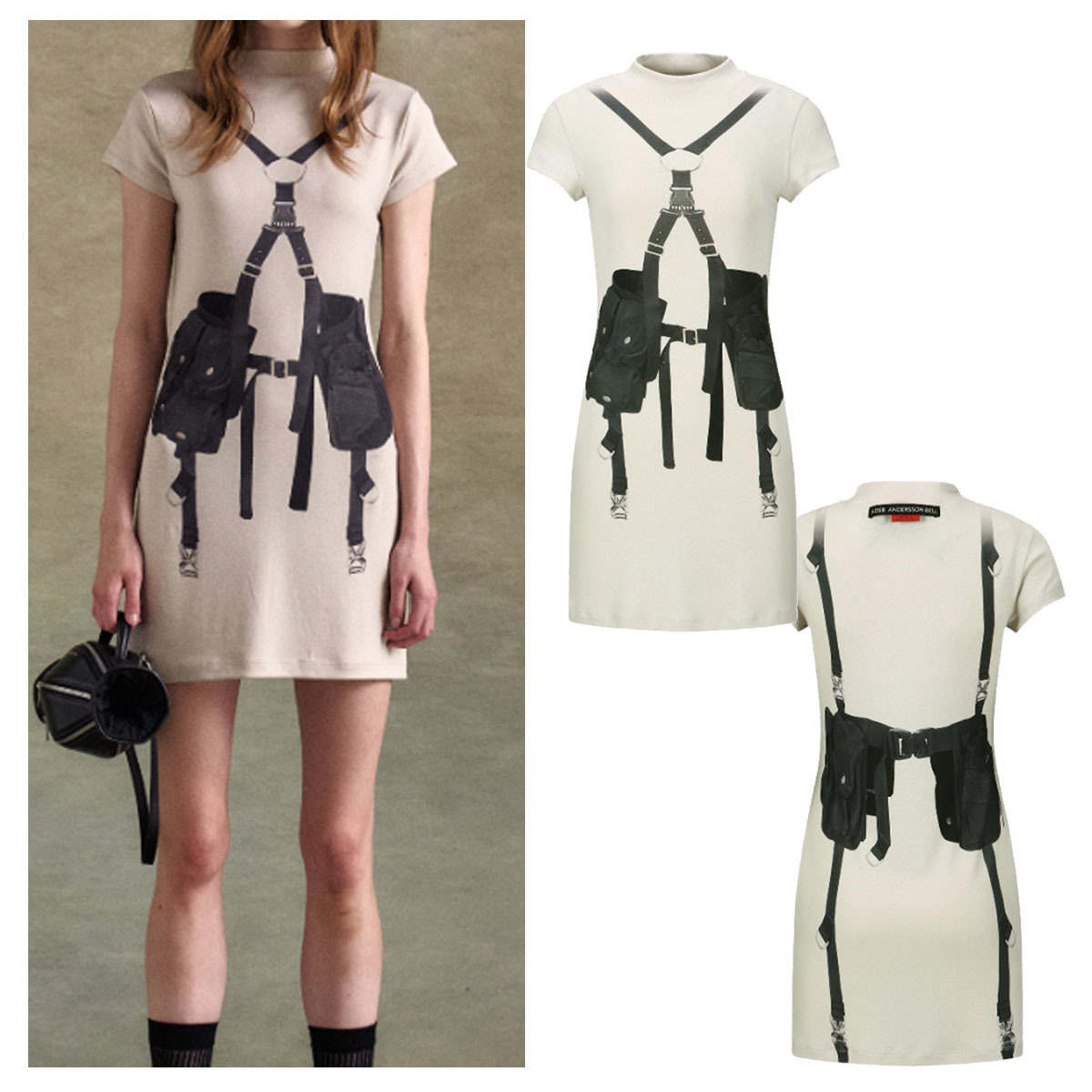ワンピース ANDERSSON BELL UTILITY VEST TROMPE L'OEIL DRESS 5JH976