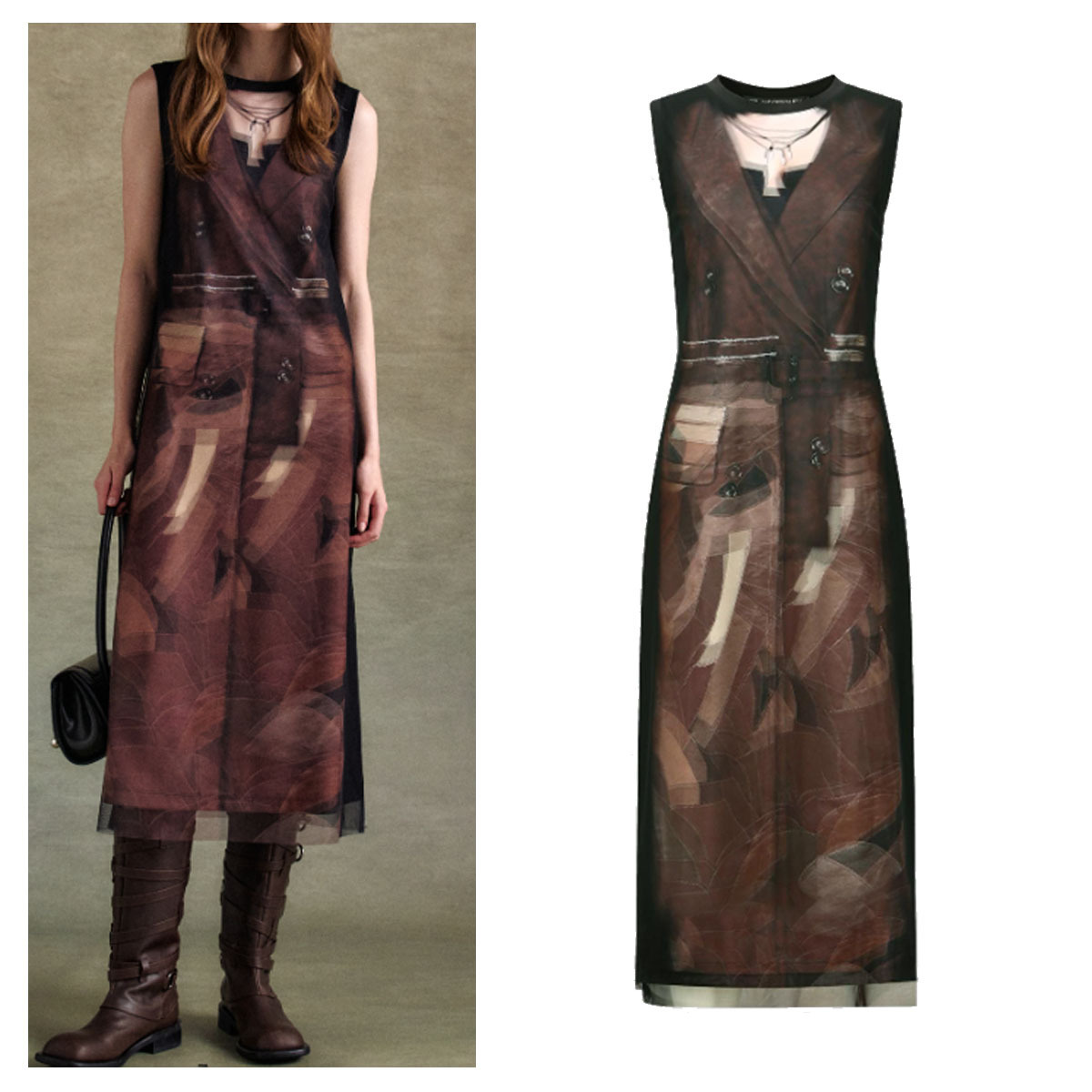 ワンピース ANDERSSON BELL LENTICULAR TRENCH COAT PRINTED DRESS 5JH977