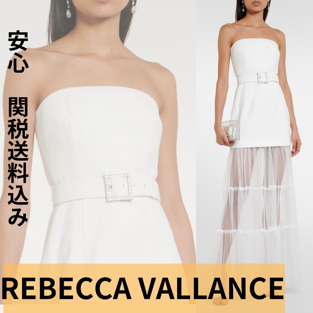 【REBECCA VALLANCE】ミラベラ チュールとクレープ ドレス