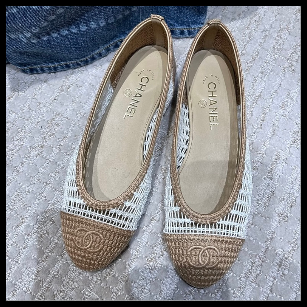 【軽くて履きやすい♪】CHANEL バレエフラットシューズ