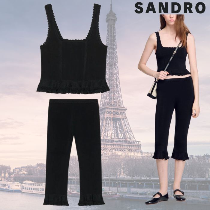 フランス発 Sandro 着回し力高! セットアップ トップス パンツ