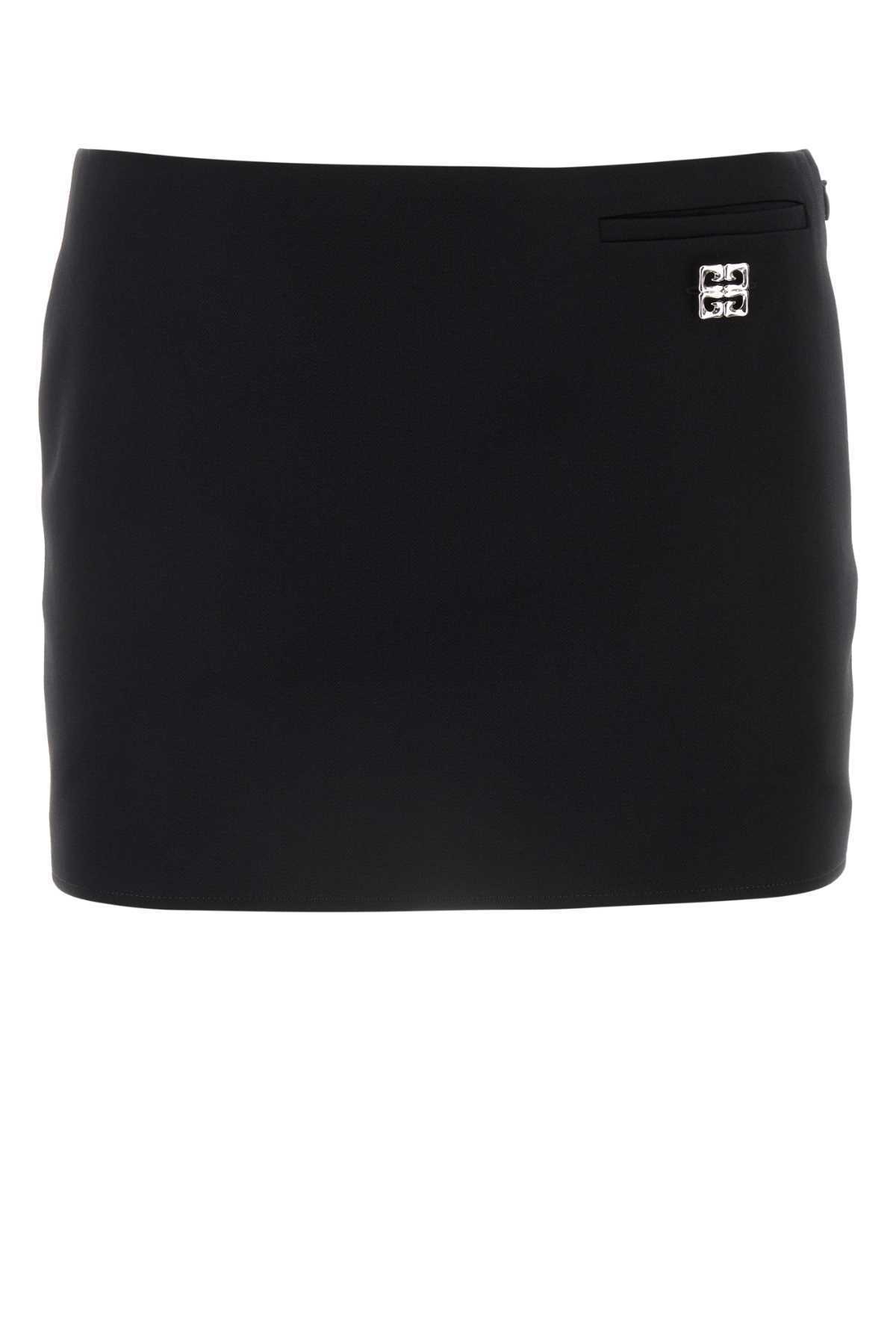 【関税&送料込】Givenchy Black Grain De Poudre Mii Skirt