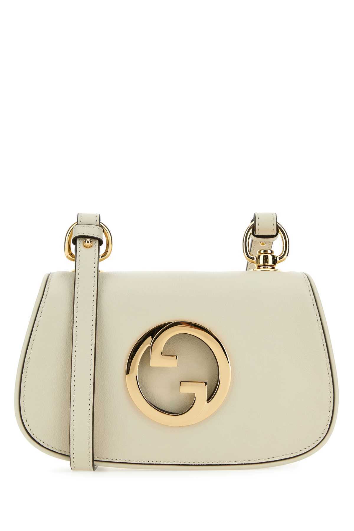 【関税&送料込】Gucci Ivory Leather Gucci Blondie Crossbody