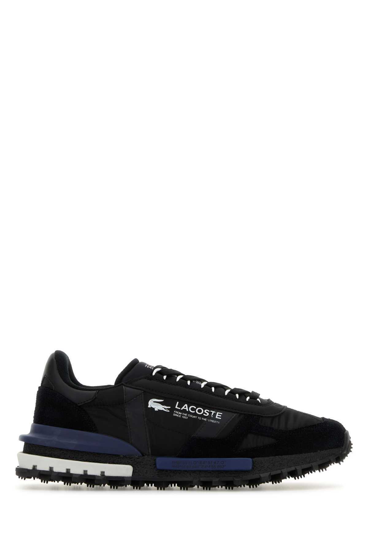 【関税&送料込】Lacoste Black Fabric And Suede Elite Active