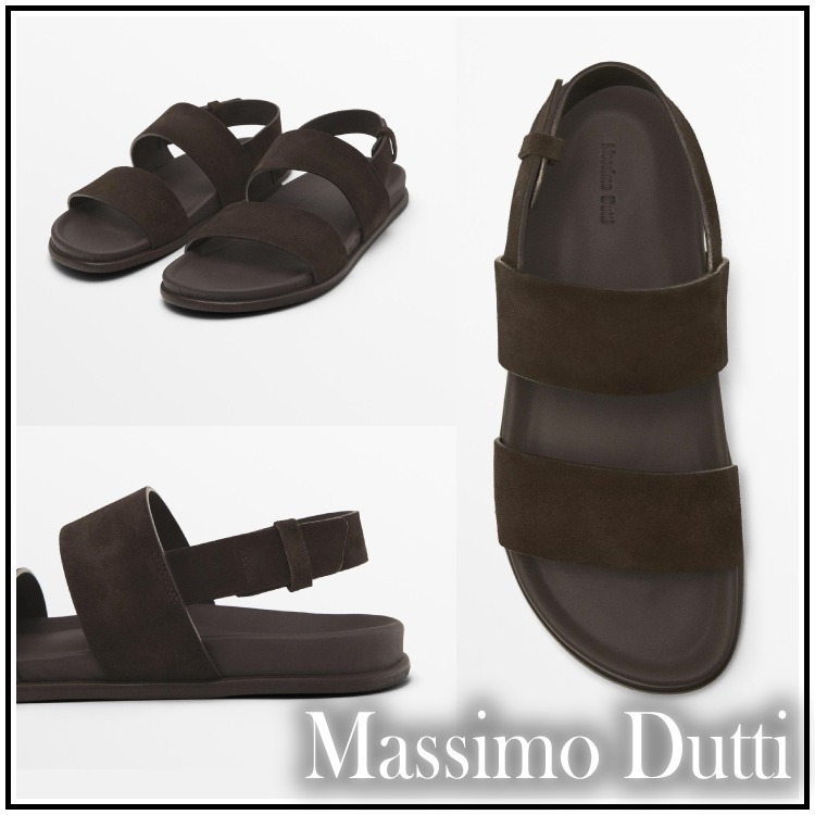スペイン発☆Massimo Dutti♪スプリットレザーサンダル