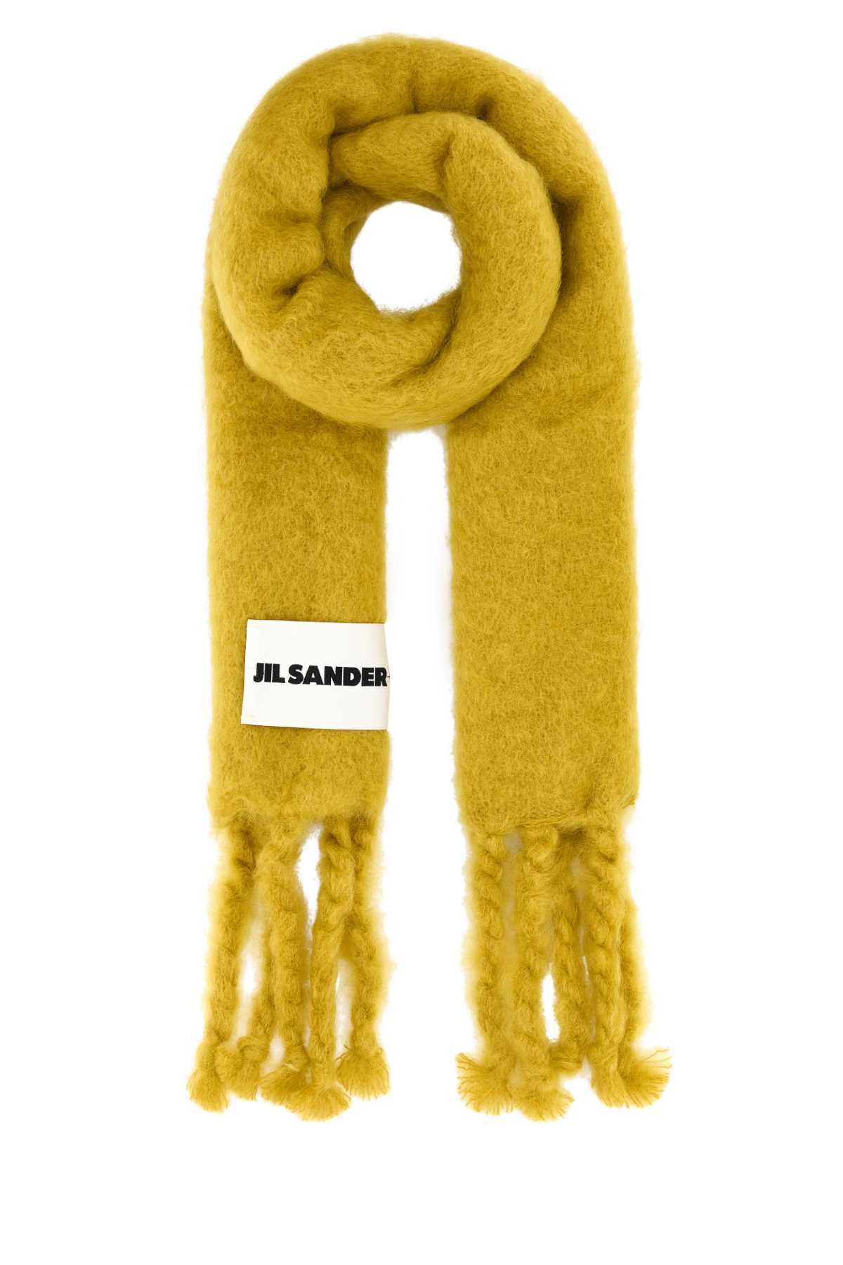 【関税&送料込】Jil Sander Mustard Mohair Blend Scarf