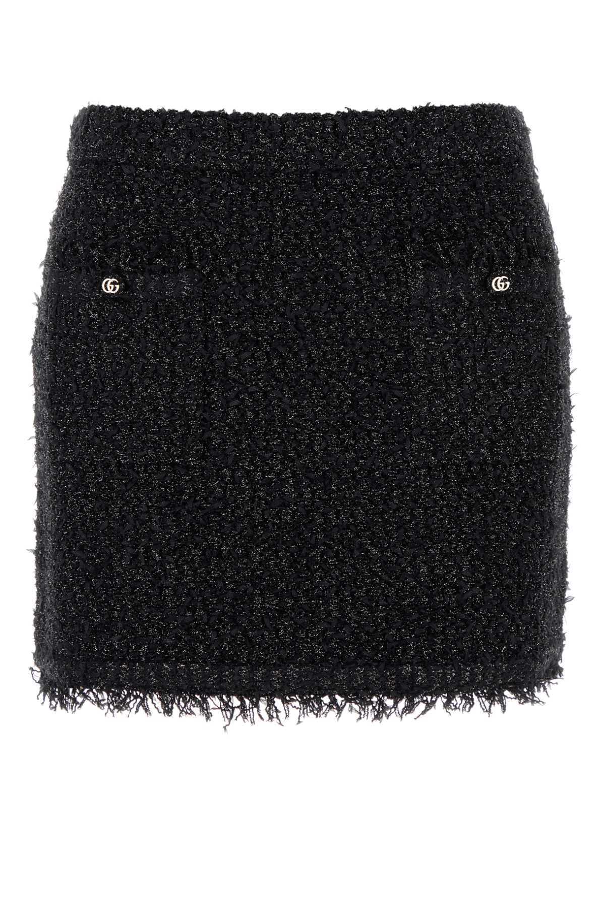 【関税&送料込】Gucci Black Viscose Blend Mini Skirt